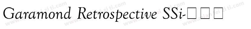 Garamond Retrospective SSi字体转换